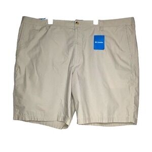 Columbia Omni-Freeze Regular Fit Tan Beige Shorts Men's Size 38 Flat Front NEW